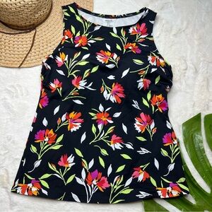 Lands End High Neck D Cup Modest Tankini Swimsuit Top